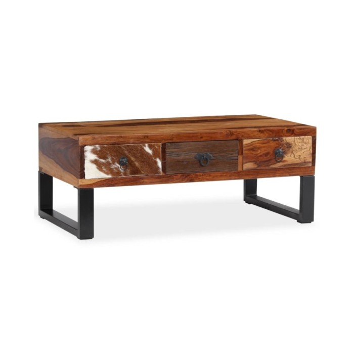 Table basse Bois massif de Sesham 90 x 50 x 35 cm