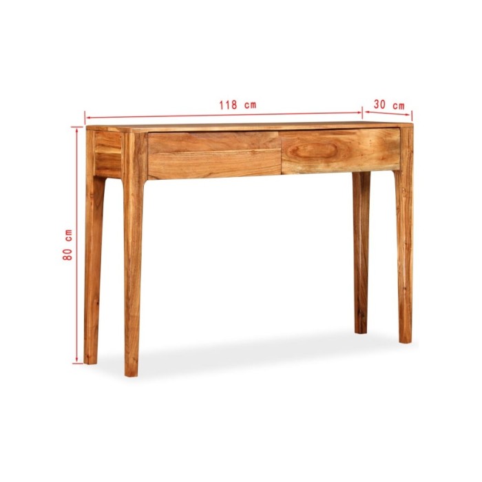 Table console Bois massif 118 x 30 x 80 cm