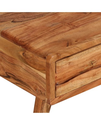 Table basse Bois massif avec tiroir sculpté 100 x 50 x 40 cm