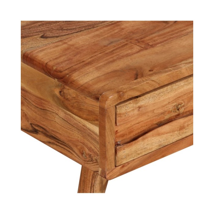 Table basse Bois massif avec tiroir sculpté 100 x 50 x 40 cm