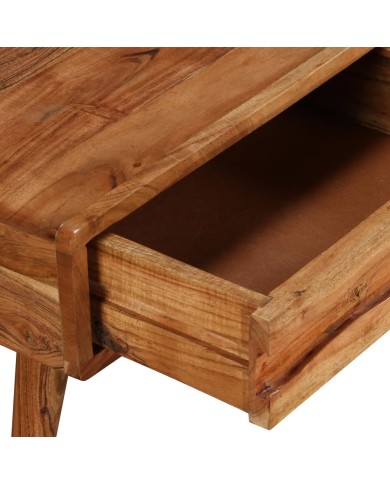Table basse Bois massif avec tiroir sculpté 100 x 50 x 40 cm
