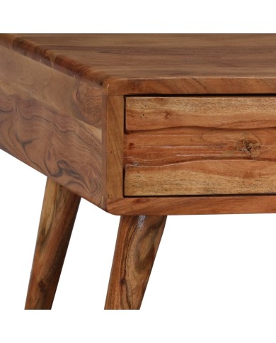 Table basse Bois massif avec tiroir sculpté 100 x 50 x 40 cm
