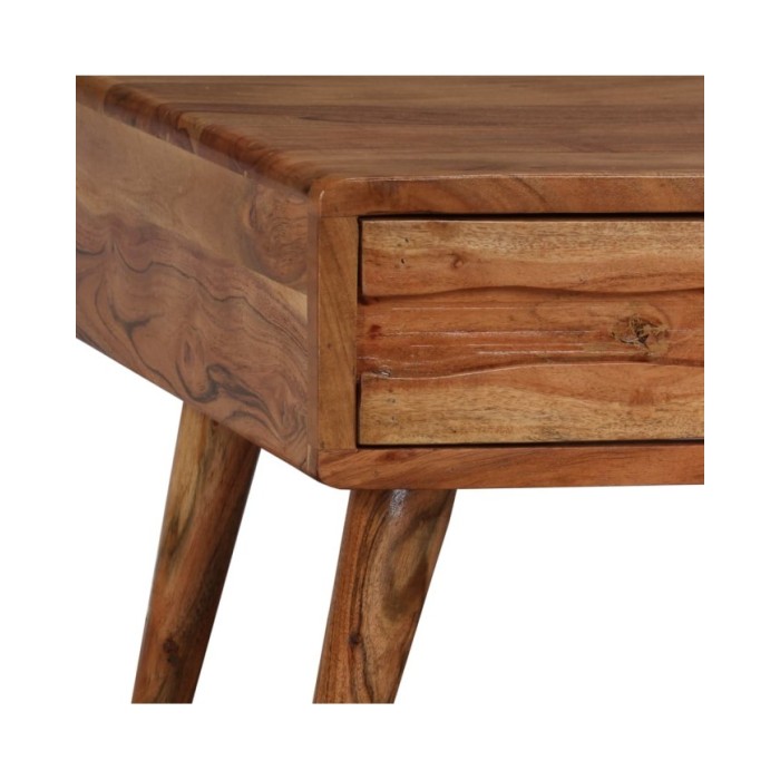 Table basse Bois massif avec tiroir sculpté 100 x 50 x 40 cm