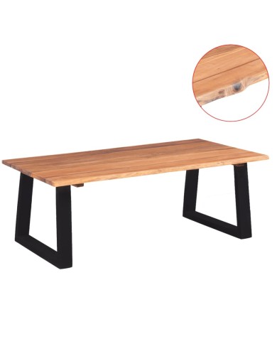 Table basse Bois d'acacia massif 110 x 60 x 40 cm