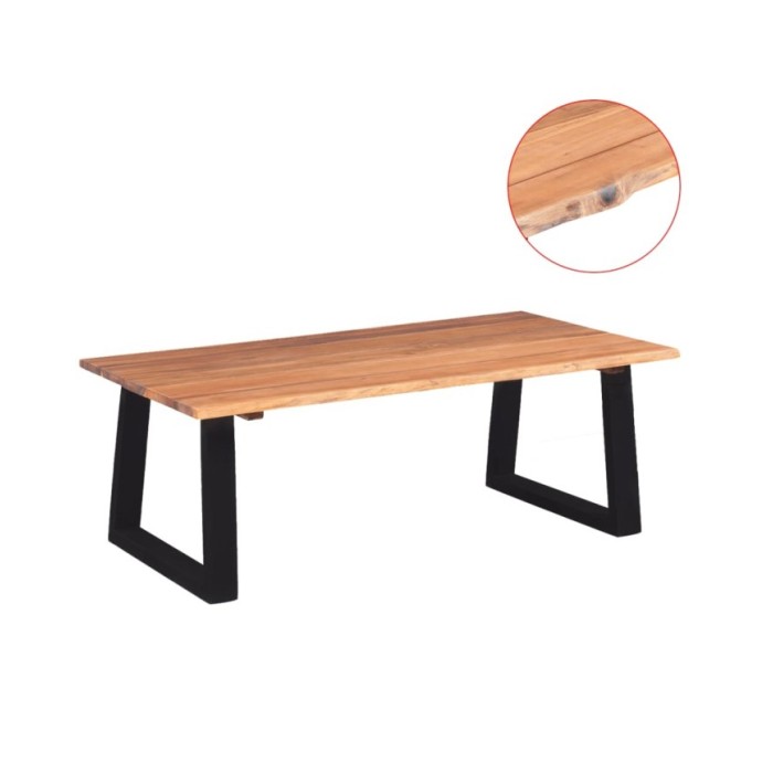 Table basse Bois d'acacia massif 110 x 60 x 40 cm