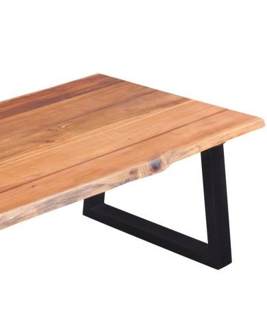 Table basse Bois d'acacia massif 110 x 60 x 40 cm