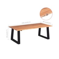 Table basse Bois d'acacia massif 110 x 60 x 40 cm