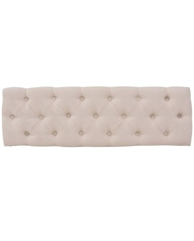 Banc Lin Bois massif 110 x 38 x 48 cm Blanc crème