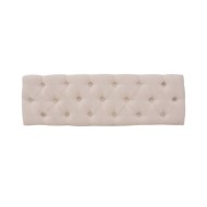 Banc Lin Bois massif 110 x 38 x 48 cm Blanc crème