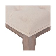Banc Lin Bois massif 110 x 38 x 48 cm Blanc crème