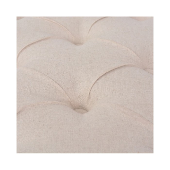 Banc Lin Bois massif 110 x 38 x 48 cm Blanc crème
