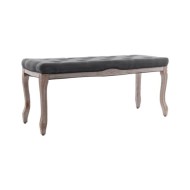 Banc Lin Bois solide 110x38x48 cm Gris foncé