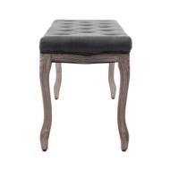 Banc Lin Bois solide 110x38x48 cm Gris foncé