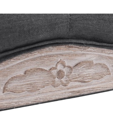 Banc Lin Bois solide 110x38x48 cm Gris foncé