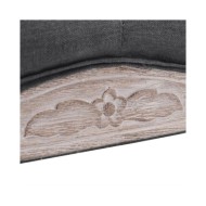 Banc Lin Bois solide 110x38x48 cm Gris foncé