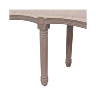 Banc Lin Bois massif 150 x 40 x 48 cm Blanc crème