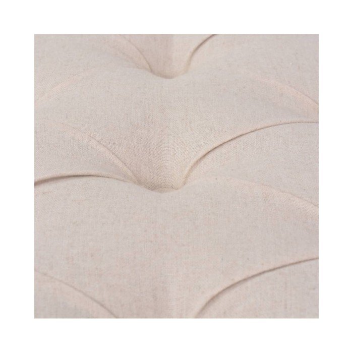 Banc Lin Bois massif 150 x 40 x 48 cm Blanc crème