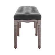 Banc Lin Bois solide 150x40x48 cm Gris foncé