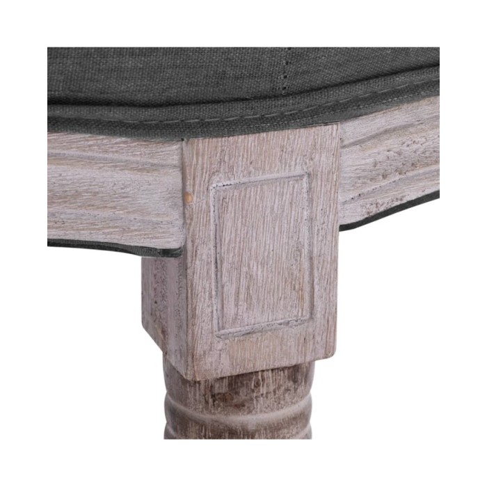 Banc Lin Bois solide 150x40x48 cm Gris foncé