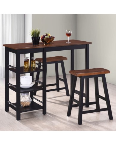 Assortiment de bar 3 pcs MDF Noir