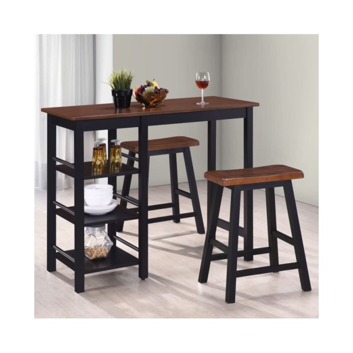 Assortiment de bar 3 pcs MDF Noir