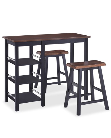Assortiment de bar 3 pcs MDF Noir