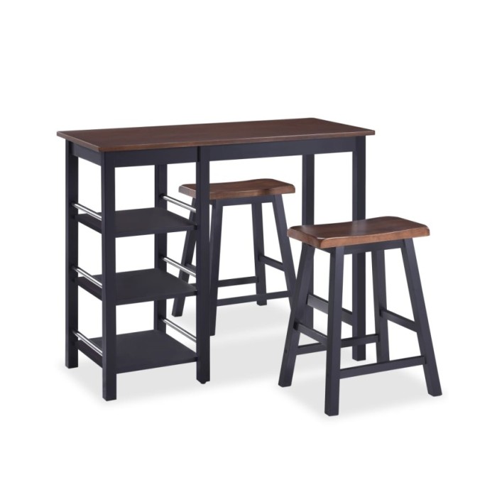 Assortiment de bar 3 pcs MDF Noir
