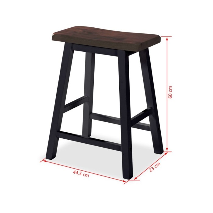 Assortiment de bar 3 pcs MDF Noir