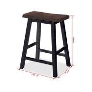 Assortiment de bar 3 pcs MDF Noir