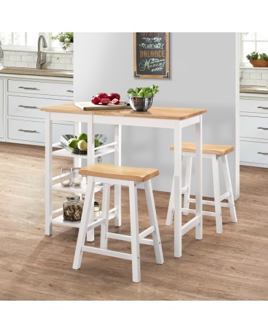 Ensemble de bar 3 pcs MDF Blanc