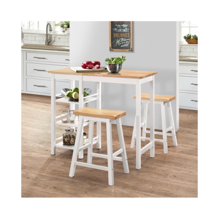 Ensemble de bar 3 pcs MDF Blanc