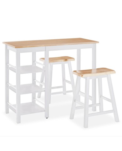 Ensemble de bar 3 pcs MDF Blanc