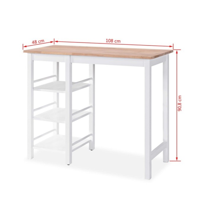 Ensemble de bar 3 pcs MDF Blanc