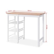 Ensemble de bar 3 pcs MDF Blanc