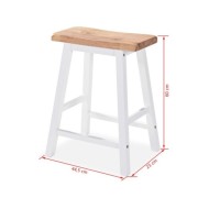 Ensemble de bar 3 pcs MDF Blanc