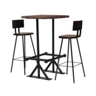 Mobilier de bar 3 pcs Bois de récupération massif