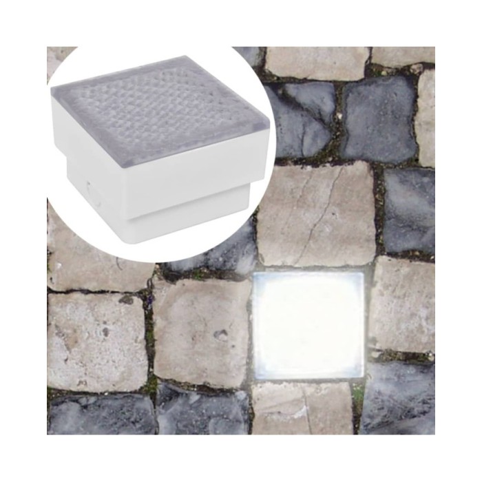 Lampes enterrées à LED 2 pcs 100x100x68 mm