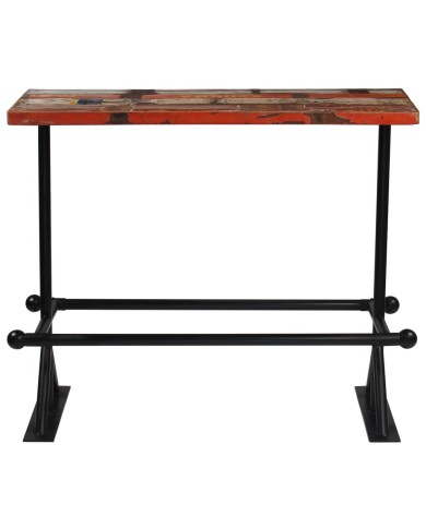 Mobilier de bar 5 pcs Bois de récupération massif Multicolore