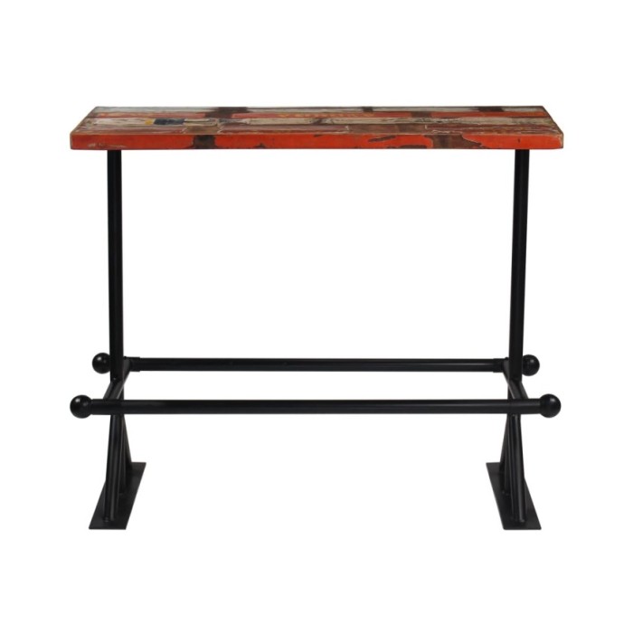 Mobilier de bar 5 pcs Bois de récupération massif Multicolore