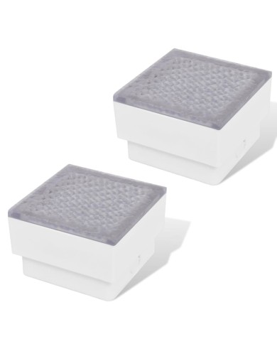 Lampes enterrées à LED 2 pcs 100x100x68 mm