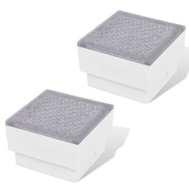 Lampes enterrées à LED 2 pcs 100x100x68 mm