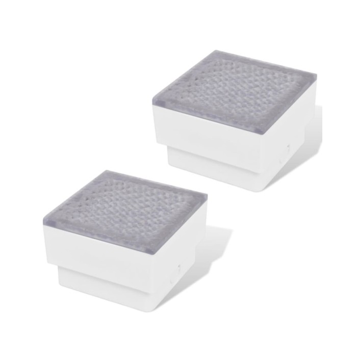 Lampes enterrées à LED 2 pcs 100x100x68 mm