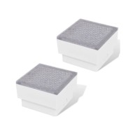 Lampes enterrées à LED 2 pcs 100x100x68 mm