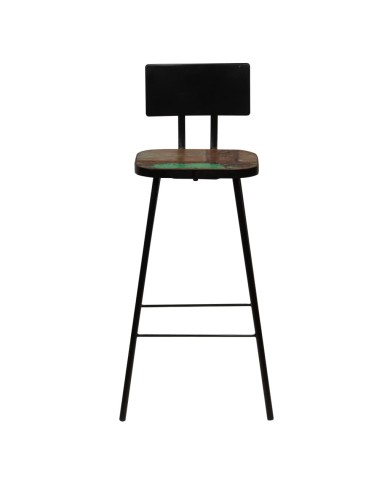 Mobilier de bar 5 pcs Bois de récupération massif Multicolore