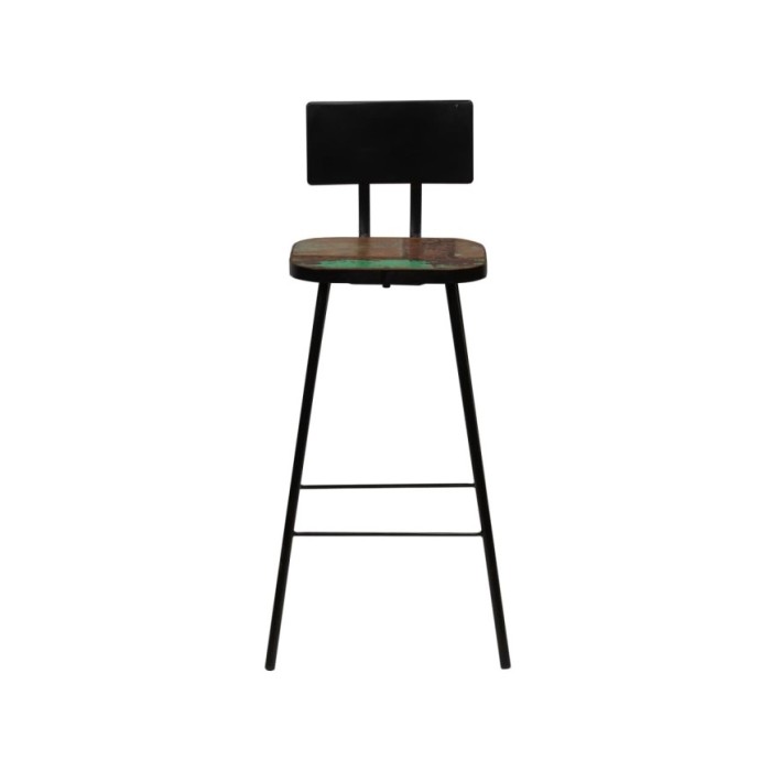 Mobilier de bar 5 pcs Bois de récupération massif Multicolore