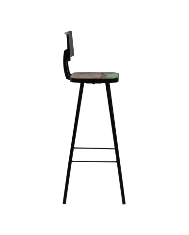 Mobilier de bar 5 pcs Bois de récupération massif Multicolore
