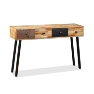 Table console Teck massif de récupération 120 x 30 x 76 cm