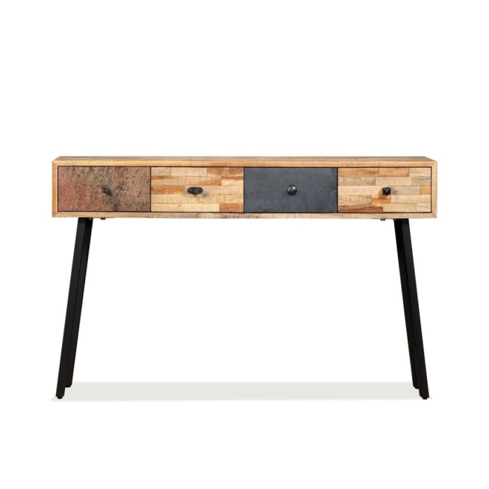 Table console Teck massif de récupération 120 x 30 x 76 cm