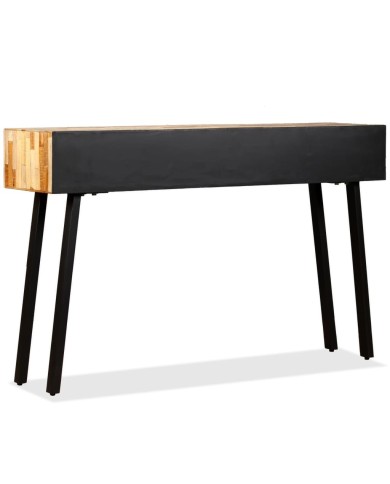 Table console Teck massif de récupération 120 x 30 x 76 cm