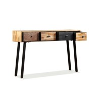 Table console Teck massif de récupération 120 x 30 x 76 cm